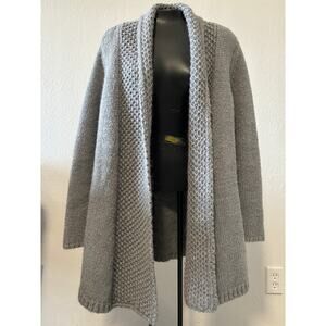 J.Jill Alpaca Wool Blend Cardigan Sweater Open Front Womens Size Small